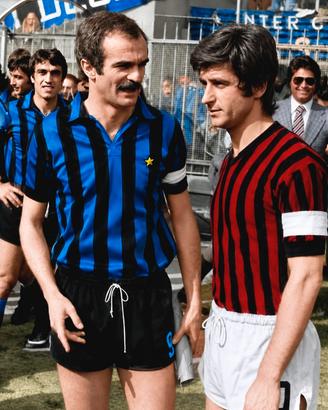 fotografia Milan inter Rivera e Mazzola 