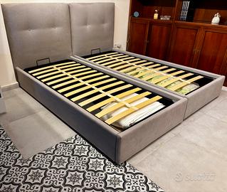 Struttura letto contenitore - rete in doghe
