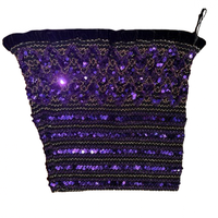 Crop top paillettes vintage