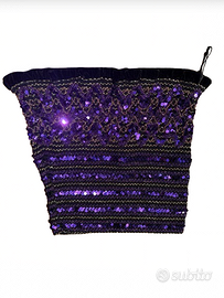 Crop top paillettes vintage