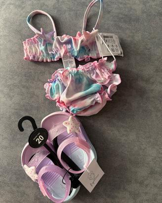 Costume e ciabattine bimba