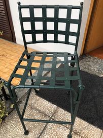 Sedia per esterno in ferro battuto