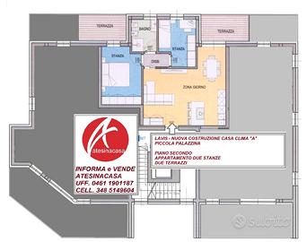 Nuovo due stanze con terrazzini