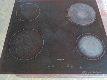 piano cottura in vetro ceramica 4 fuochi BEKO
