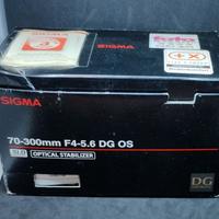 Sigma 70 300 f 4-5.6 DG OS per reflex Canon EOS