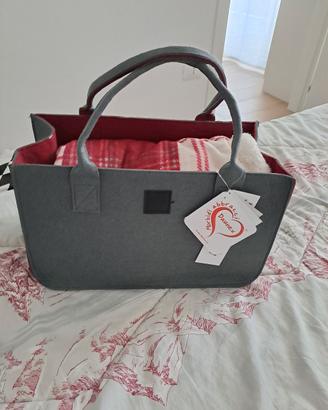 Plaid con borsa in feltro Daunex morbidi abbracci