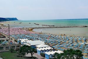 Fano nel centro della zona turistica mare