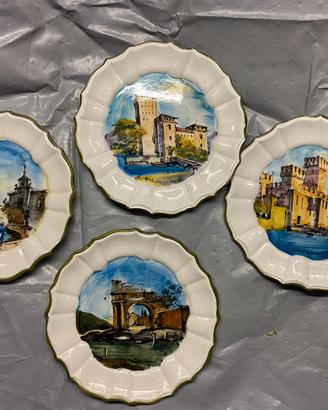 Set piatti dipinti a mano di Garda e Verona