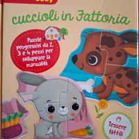 Puzzle Montessori cuccioli in Fattoria