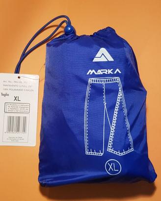 Pantalone antivento impermeabile azzurro XL.