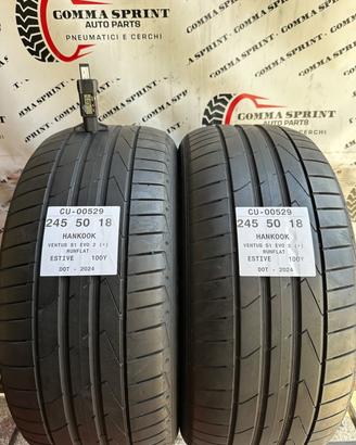 2 PNEUMATICI 245/50 R18 HANKOOK ESTIVE RUNFLAT