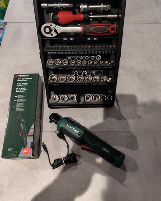 Set cricchetto ricaricabile e inserti parkside 