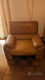 Poltrona busnelli in pelle anni 70
