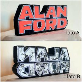 Creazione in legno omaggio a Alan Ford 
