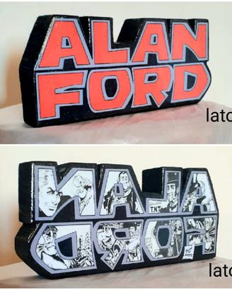 Creazione in legno omaggio a Alan Ford 
