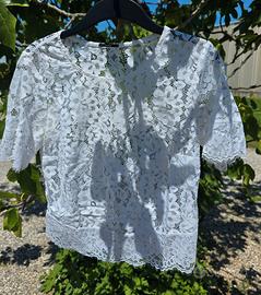 Top bambina pizzo bianco tg XS Tezenis