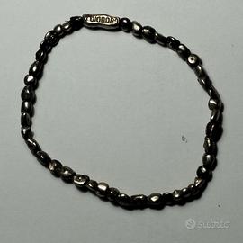 Braccialetto vintage anni '90 in argento rodiato .