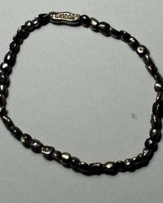 Braccialetto vintage anni '90 in argento rodiato .