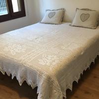 Copriletto matrimoniale in cotone fatto a Mano