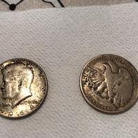 2 Half dollar argento 1942 e 1964
