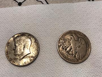2 Half dollar argento 1942 e 1964