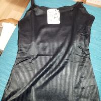 Lovable Canotta nera a costina meryl