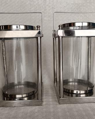 Design. Coppia di lanterne portacandela