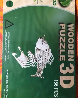puzzle tridimensionale in legno "Carpa"
