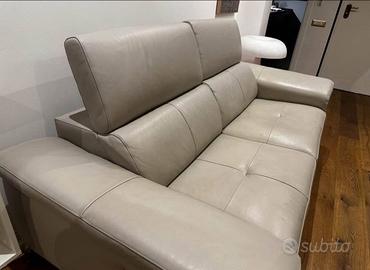 Divano tre posti vera pelle relax elettrico