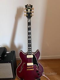 Chitarra semiacustica d’Angelico deluxe dc wine