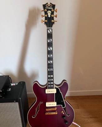Chitarra semiacustica d’Angelico deluxe dc wine