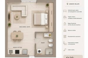 Monolocale con balcone a Usmate - libero subito