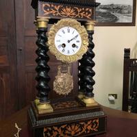 Antico orologio di Parigi a pendolo portico 1850