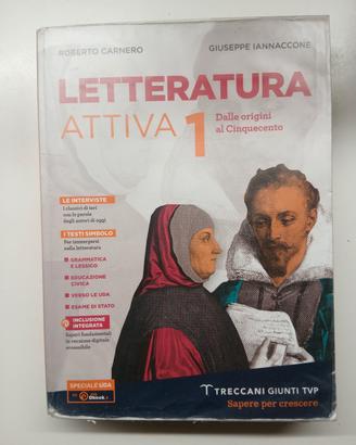libro Letteratura 1 Dalle origini al Cinquecento 