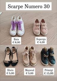 Scarpe bambina numero 30 
