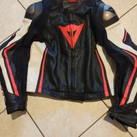 Giacca pelle Dainese traforata