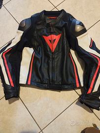 Giacca pelle Dainese traforata