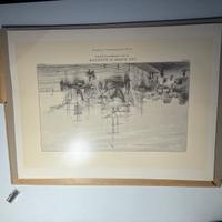 Stampa d’epoca e certificato azionario