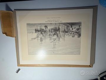 Stampa d’epoca e certificato azionario