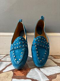 Mocassini in pelle scamosciata