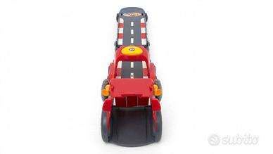 Camion bisarca rosso giocattolo bambini con pista