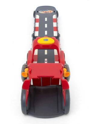 Camion bisarca rosso giocattolo bambini con pista