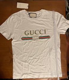 Gucci T-shirt Uomo Bianca – Logo Web – Taglia S
