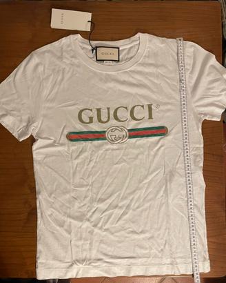 Gucci T-shirt Uomo Bianca – Logo Web – Taglia S