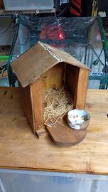 Fatta a mano Casetta per Uccelli con Mangiatoia