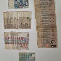 lotto banconote 49 pezzi lire italia