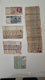 lotto banconote 49 pezzi lire italia