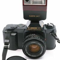 Canon T50 + Canon FDn 50mm f/1.8 + Speedlite 244T