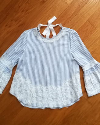 Top Nuovo Zara, Maniche, Riga, Romantico