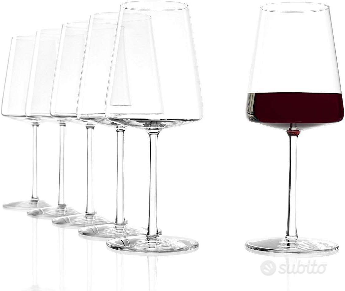 SET 6 CALICI VINO E 6 BICCHIERI ROSSI ACQUA- Casalinghi Shop